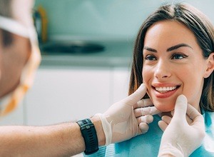 smiling dental patient