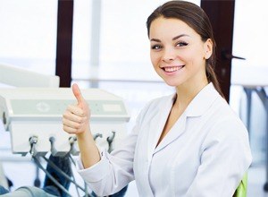 woman in dental office