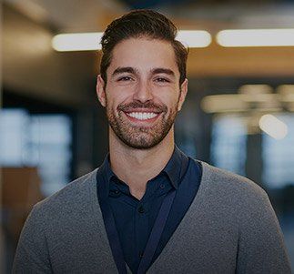 Young man with flawless smile