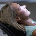 Relaxed woman in dental chair